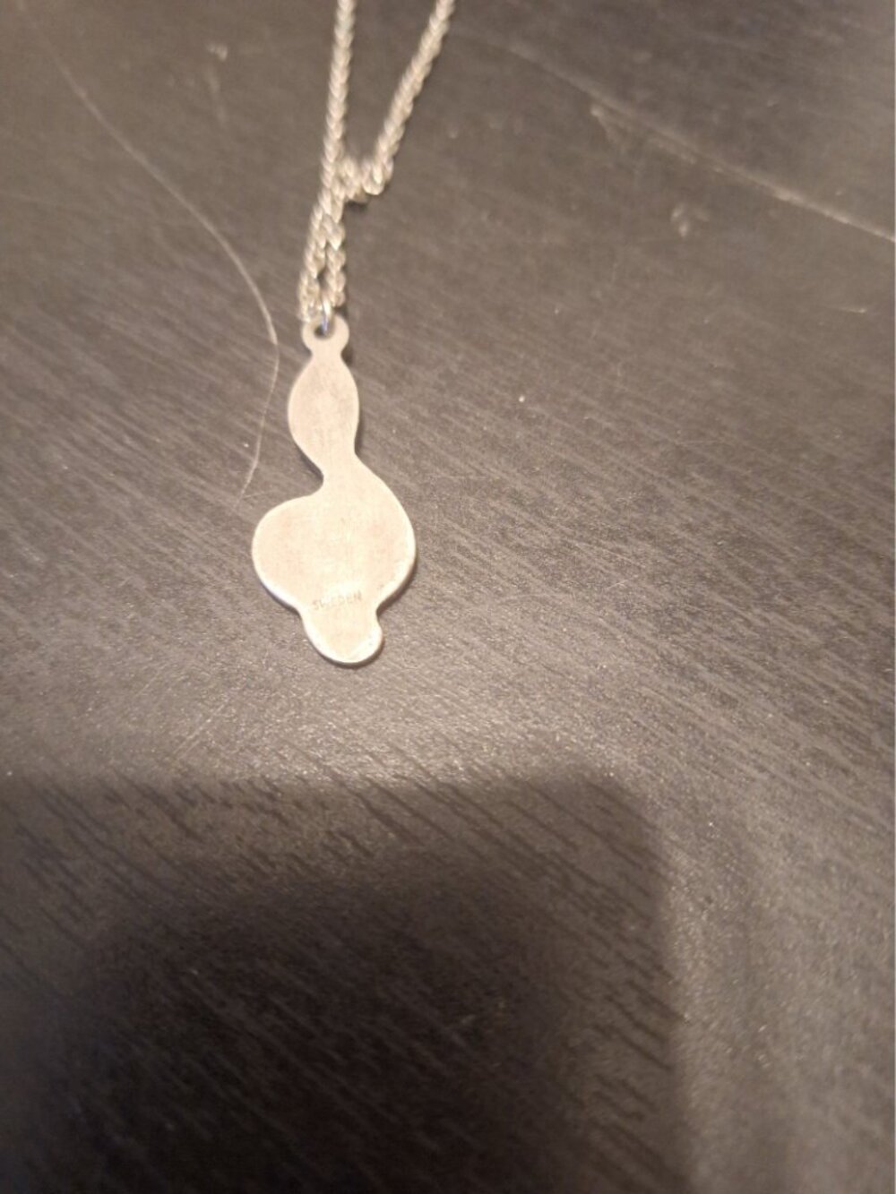 Musical Note Necklace 20" Chain – Sweden Pewter Pendant – Vintage Style - Picture 3 of 3